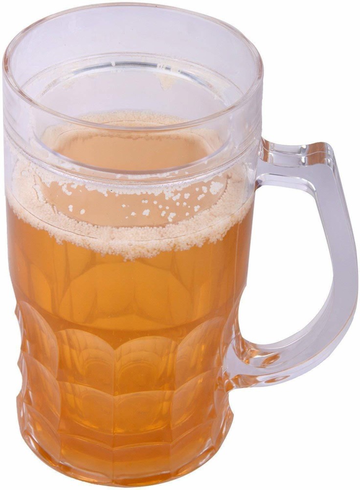 Beer Mugs for Freezer,Freeze Beer Glasses,Double-Wall Borosilicate