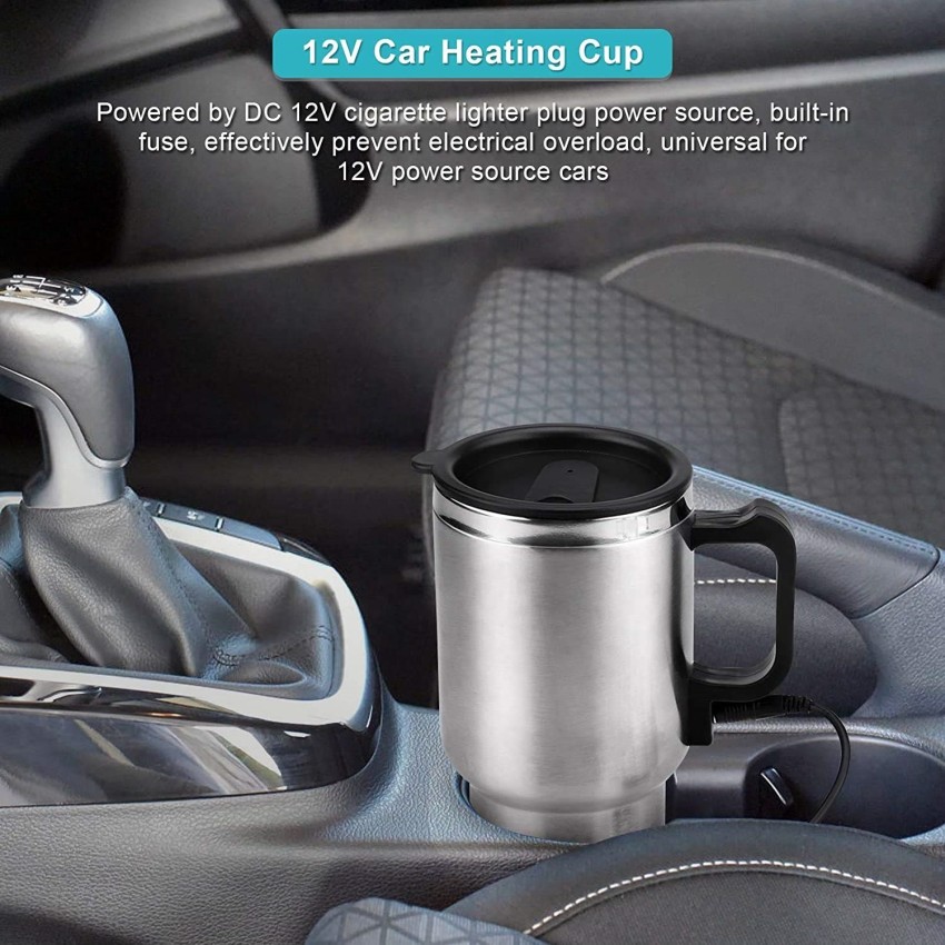 WONDERWORLD ® 12V Car Heating Cup Auto Adapter Heated Travel Mug Stainless  Steel Thermos with Airtight Lid Electric Kettle Price in India - Buy  WONDERWORLD ® 12V Car Heating Cup Auto Adapter