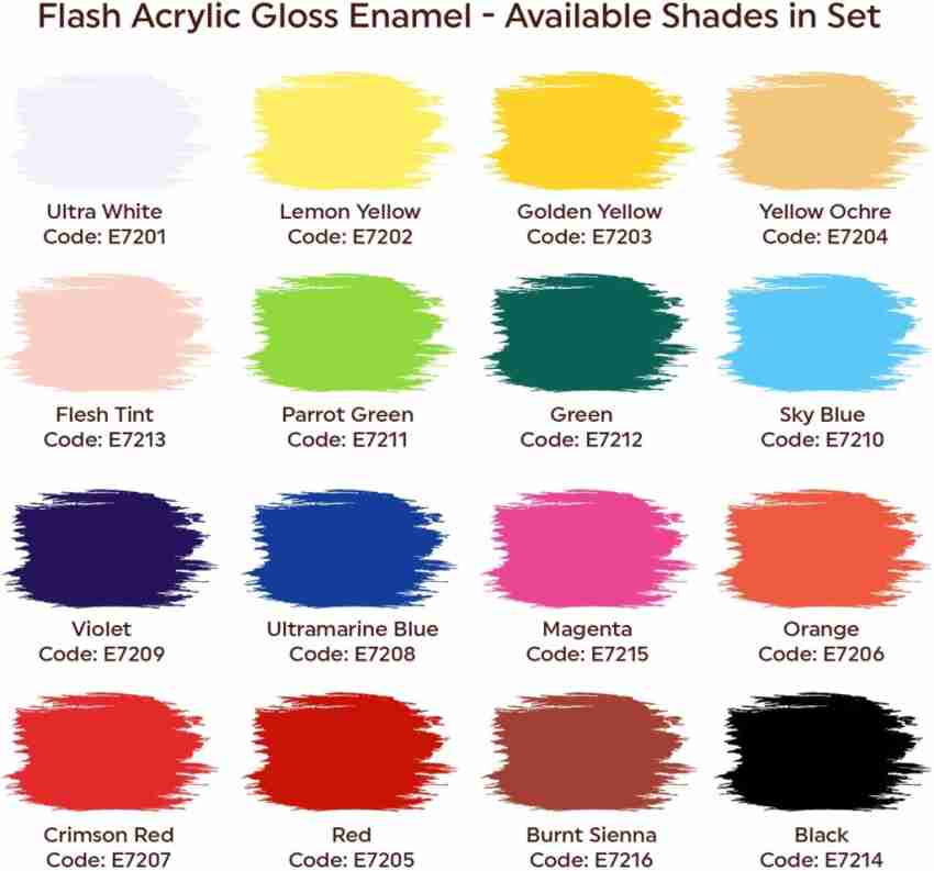 Flash 25 Colors Acrylic Chalk Paint Set, 50 ml Non Toxic, Multi-Surface  Paint 