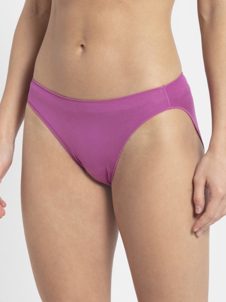 NWT NEW JOCKEY 7 L Smooth & Shine Bikini Purple Microfiber Seamless Pantie  Panty