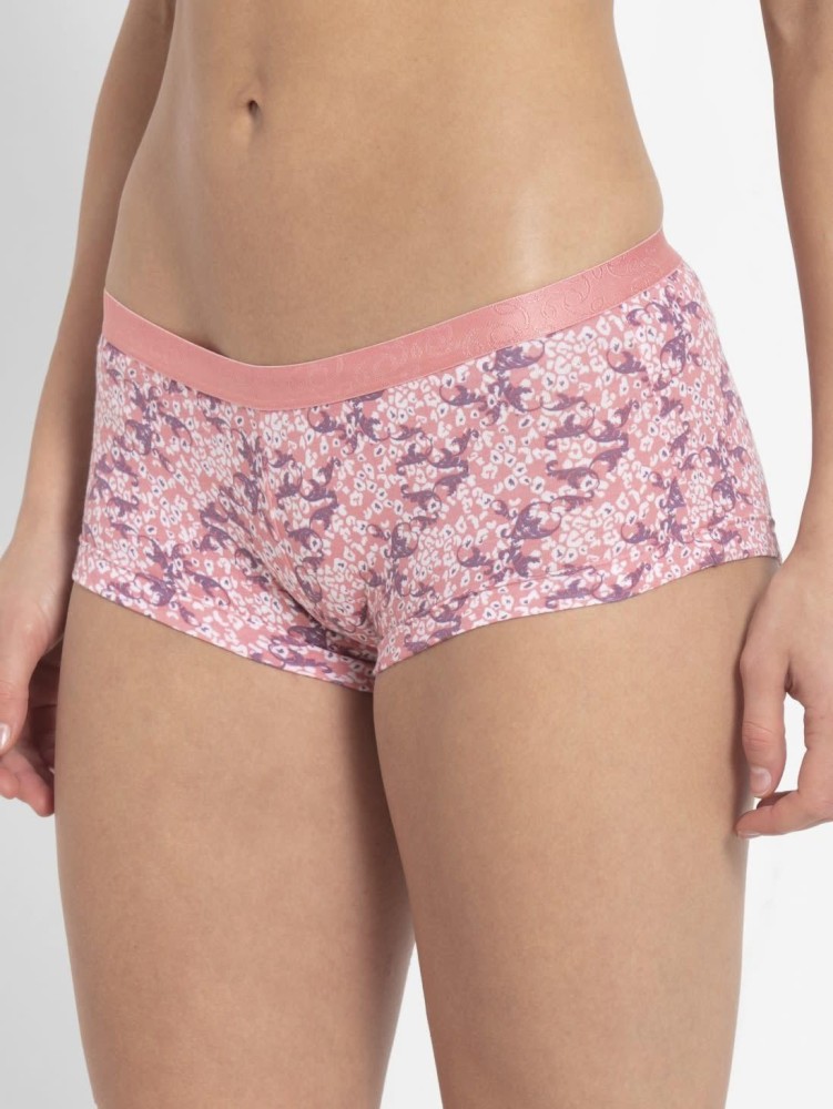 Jockey Women's Underwear Soft Touch Lace Modal Thong, Floral Dusk