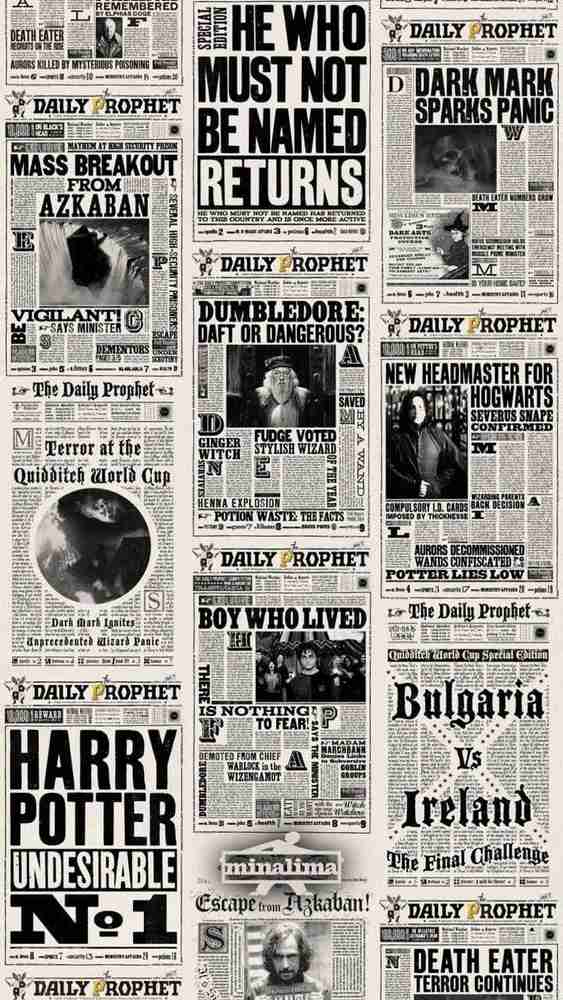 HARRY POTTER NEWSPAPER WALL POSTER Paper Print - Typography posters in  India - Buy art, film, design, movie, music, nature and educational  paintings/wallpapers at Flipkart.com