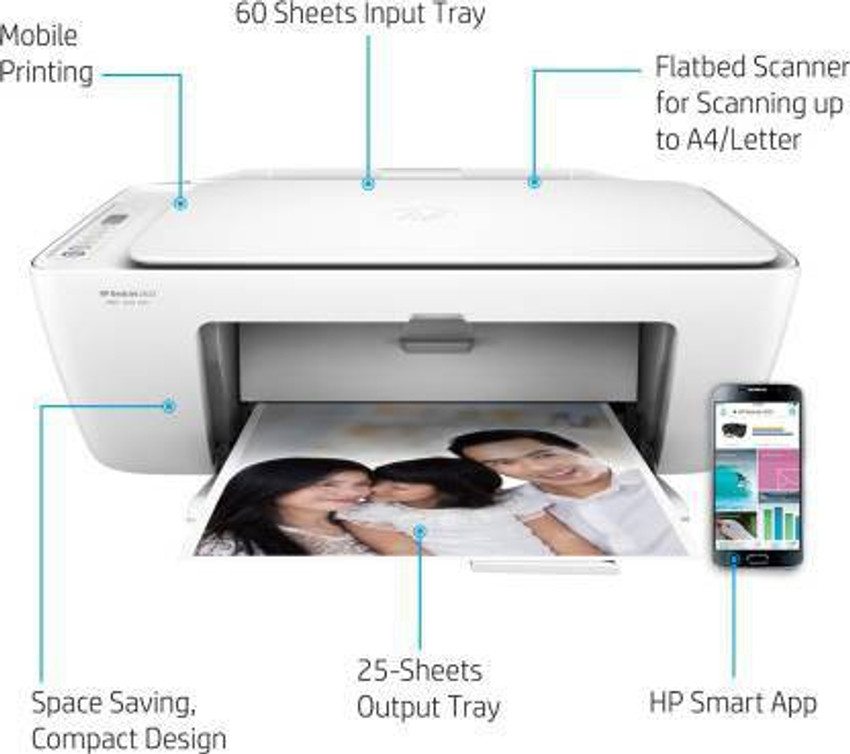 HP 2622 Multi function WiFi Color Printer with Voice Activated