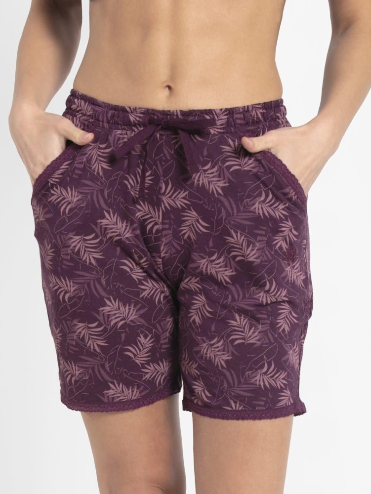 JOCKEY Printed Women Purple Night Shorts