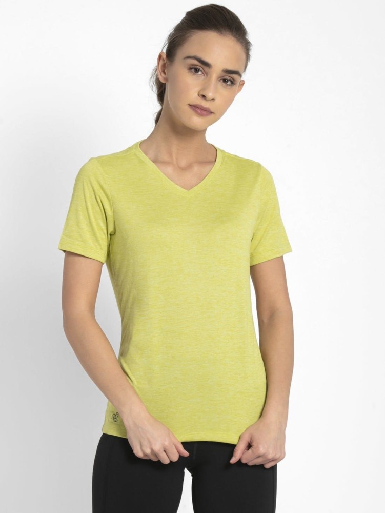 Green v neck t hotsell shirt womens