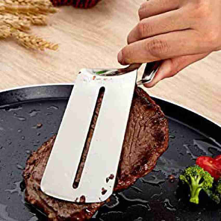 KitchenFest 10 inch Double sided food Flipping Spatula Tongs Pies Bread Fish  Pizza Clip Steak Clamp Stainless Steel 26 cm Utility Tongs Price in India -  Buy KitchenFest 10 inch Double sided