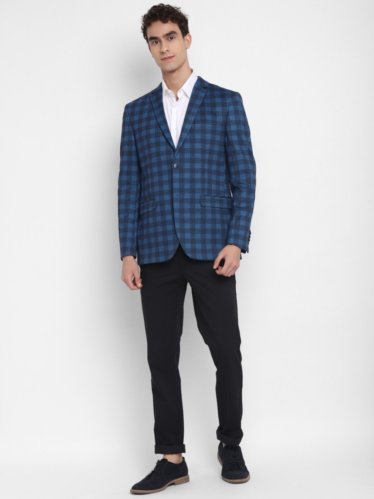 Checked casual sale blazer