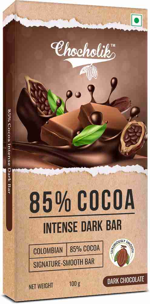 Chocholik 85 Extra Dark Luxury Colombian Exotic Chocolate Bar