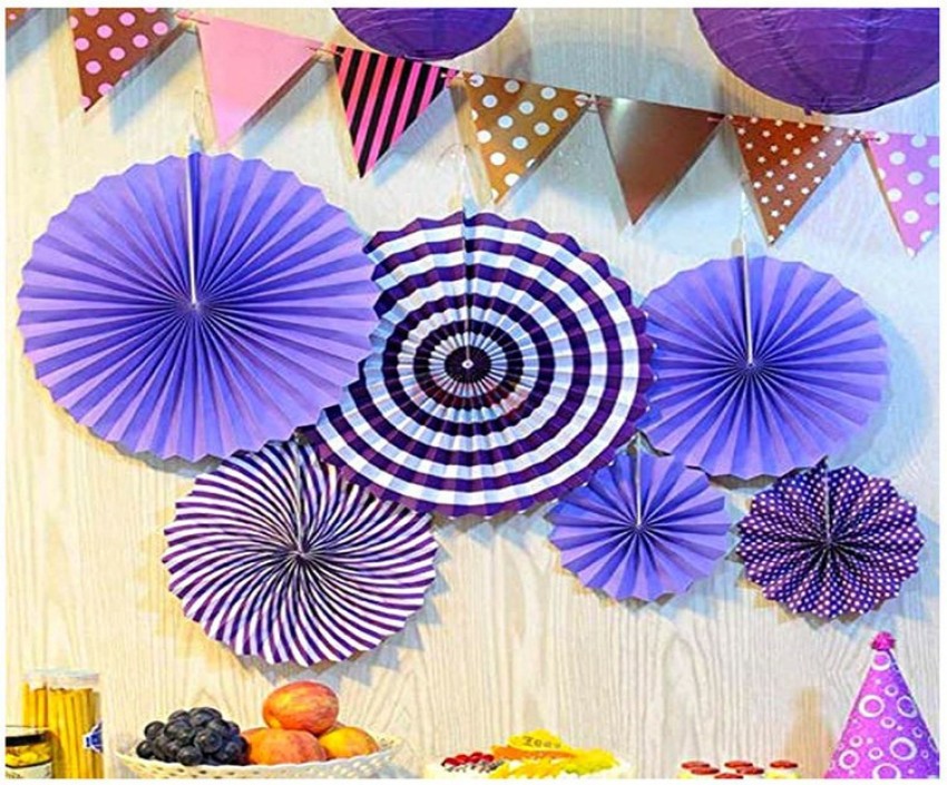 Purple Gold Birthday Party Decorations Happy Birthday Banner Purple Gold  Confetti Balloons Polka Dot Paper Fans for Women/Girl Purple Birthday  Decorations Purple Gold Birthday Photo Backdrop 