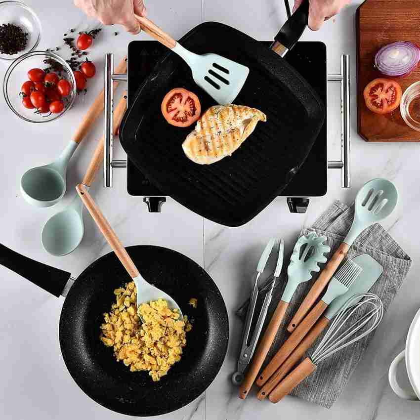 11PC Silicone Kitchen Cooking Utensil Set, Kitchen Utensils Spatula Set for  Nonstick Cookware, BPA Free Non Toxic Cooking Utensils 