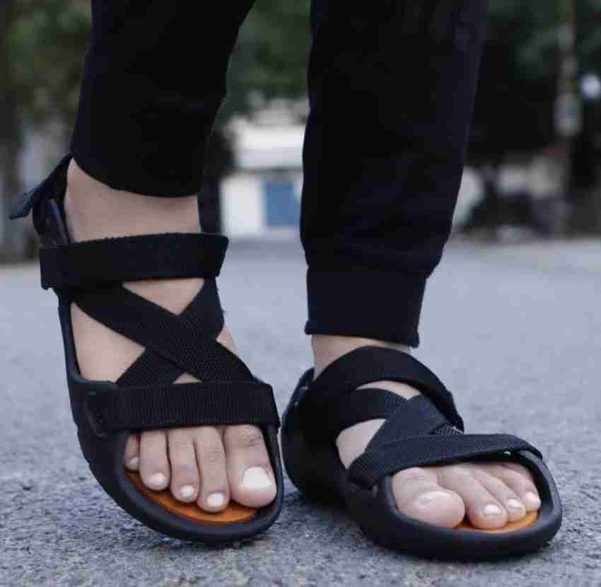 Black 2024 sandals mens