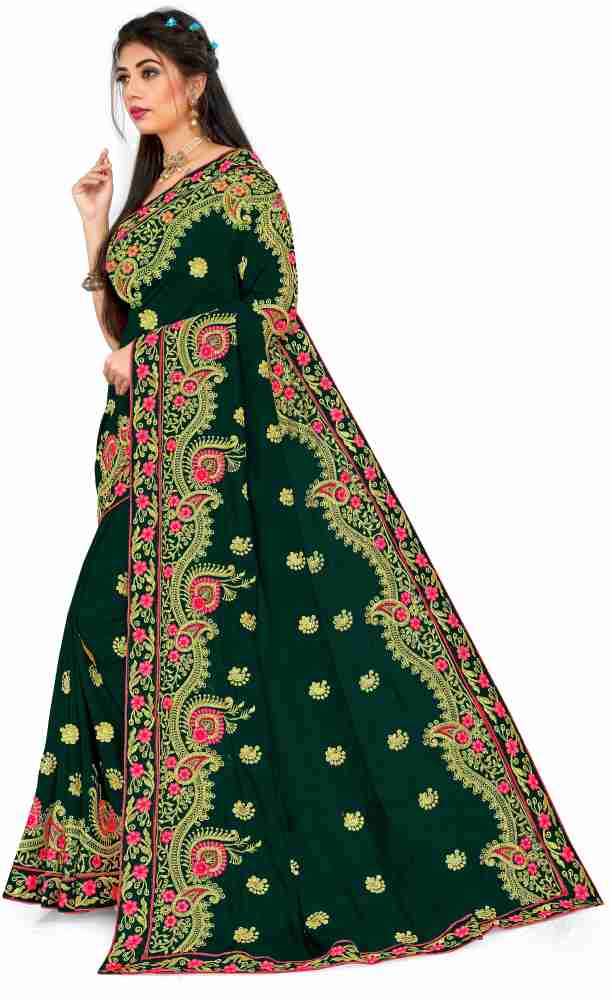 Jaanvi fashion Women's Silk With Zari Work Saree With Blouse Piece