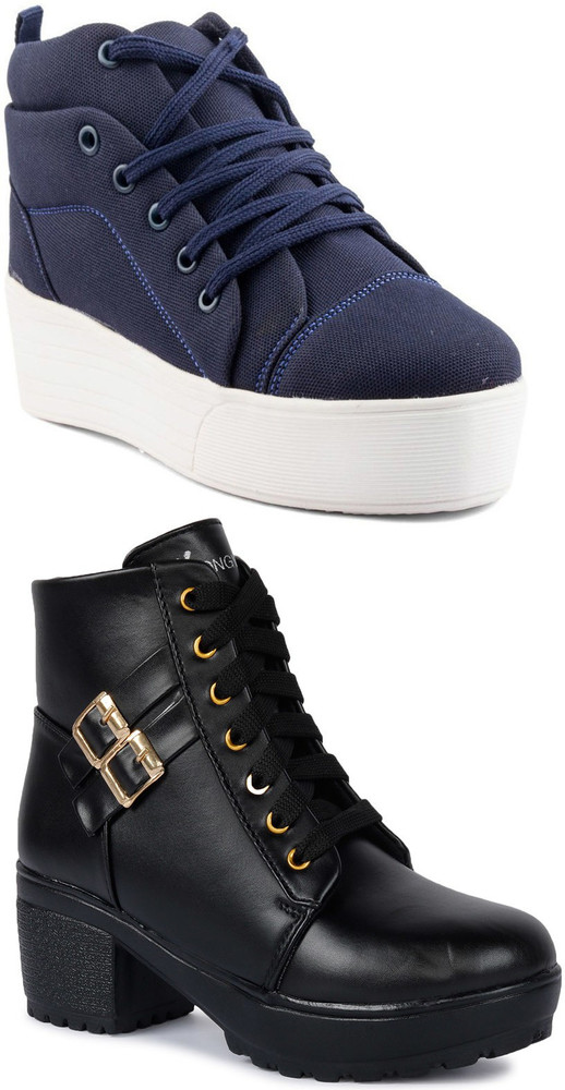 Girls canvas boots discount