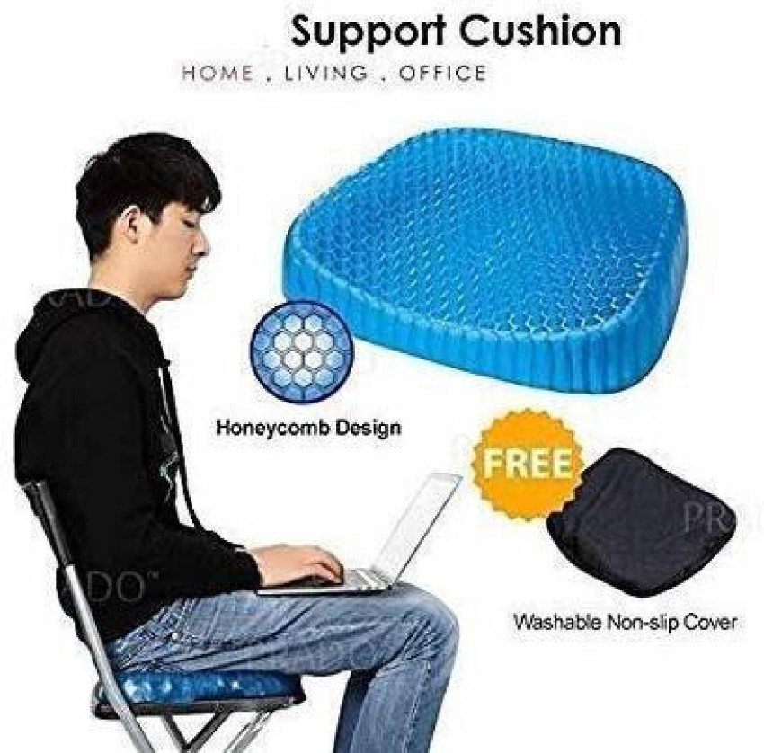 Egg Seater Gel Cushion Rubber Seat Pad, Cushion for Car, Office, Wheelchair  and Chair for Back Pain