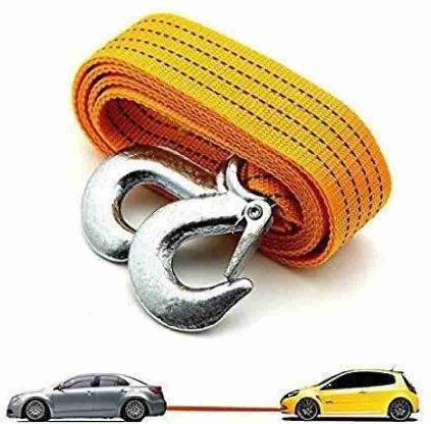 4M 3Tons Car Tow Cable Hooks Heavy Duty Trailer Rope Car Towing Rope Tow  Strap