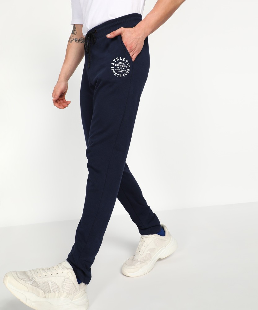 abof by Aditya Birla Solid Men Blue Track Pants