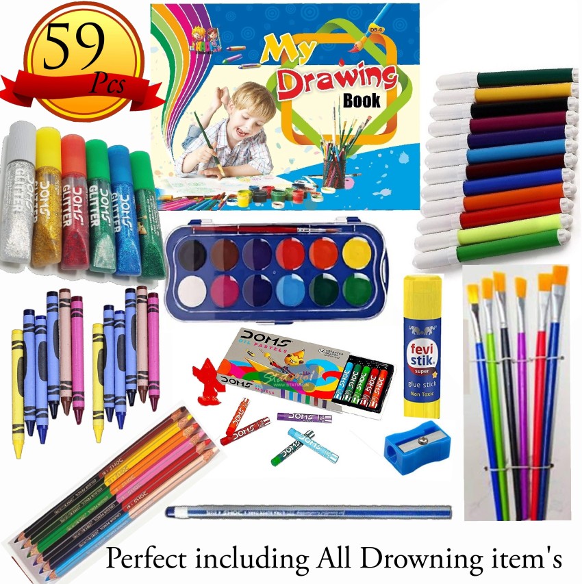 Buy TONY STARK Art Supplies for Kids Deluxe Kids Art Set for Drawing  Painting and More with Portable Art Box, Coloring Supplies Art Kits Best  Christmas Great Gift for Kids. (Blue) Online