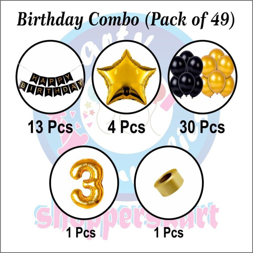 Shopperskart® Presents Happy Birthday Party Banner Items/Material Combo  Pack for Room/Wall (44pcs) : : Home & Kitchen