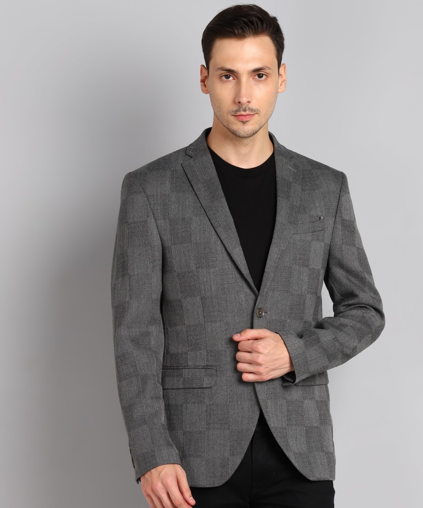 Blackberrys Checkered Single Breasted Casual Men Blazer Buy