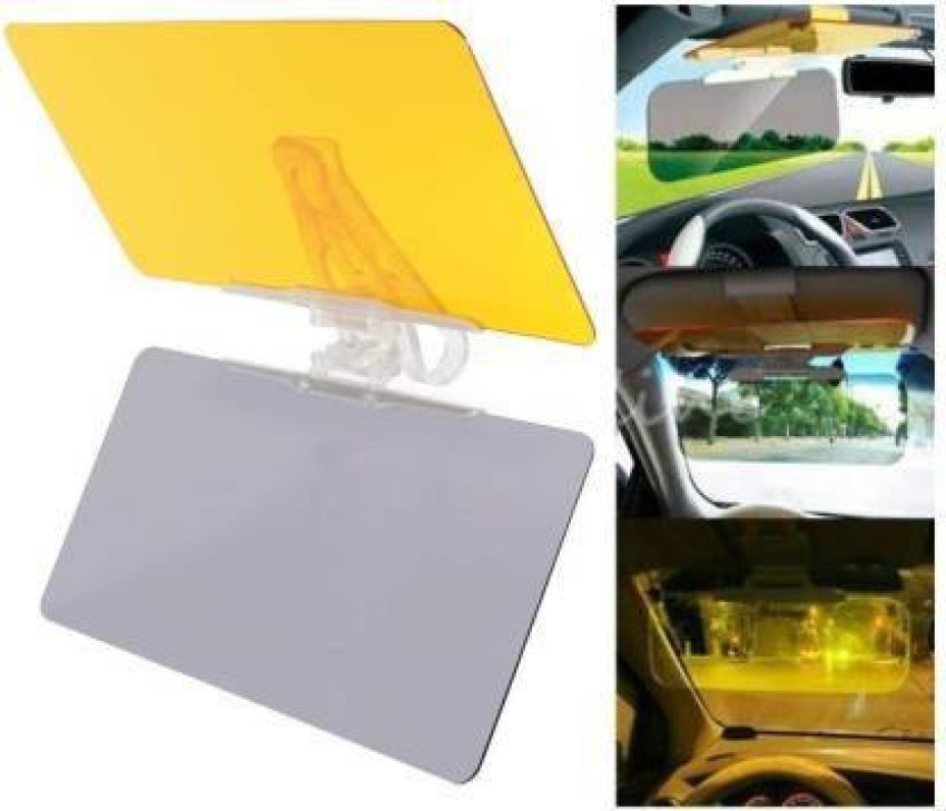 xelix Vision Visor for Driving with Eye Protector Windscreen Extender  Mirror Sun Visors in Car, Anti-Dazzle Windshield Driving Visor - Day and  Night Separate Vision Yellow, White Car Sunglass Clip Holder Price