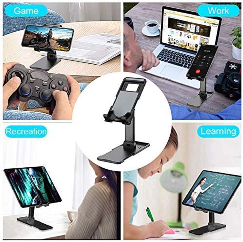 Black SAFESEED Foldable Desktop Tablet Mobile Stand Holder Plastic