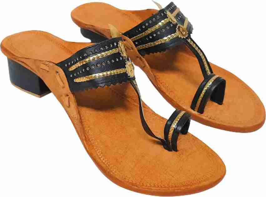 Kolhapuri sandals with online heels