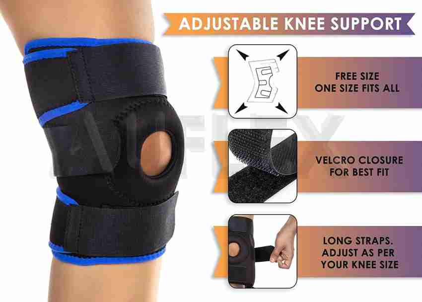 Hinged Knee Brace Adjustable Knee Support Wrap for Men&Women Pain