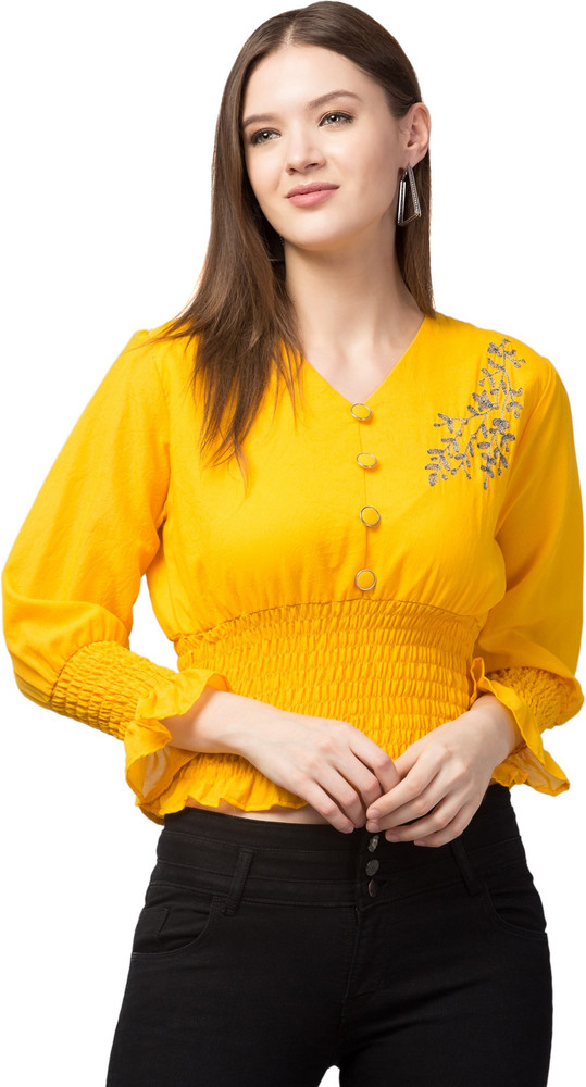 Girls sales yellow top