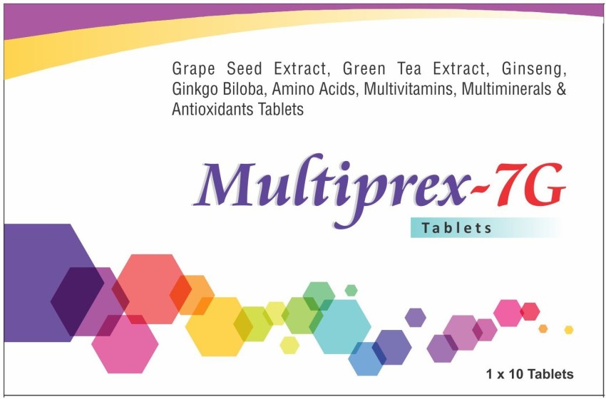 MULTIPREX-7G MULTIVITAMIN, MINERAL, ANTI OXIDANT AND AMINOACID WITH  SPIRULINA TABLET TABLET Price in India - Buy MULTIPREX-7G MULTIVITAMIN,  MINERAL, ANTI OXIDANT AND AMINOACID WITH SPIRULINA TABLET TABLET online at