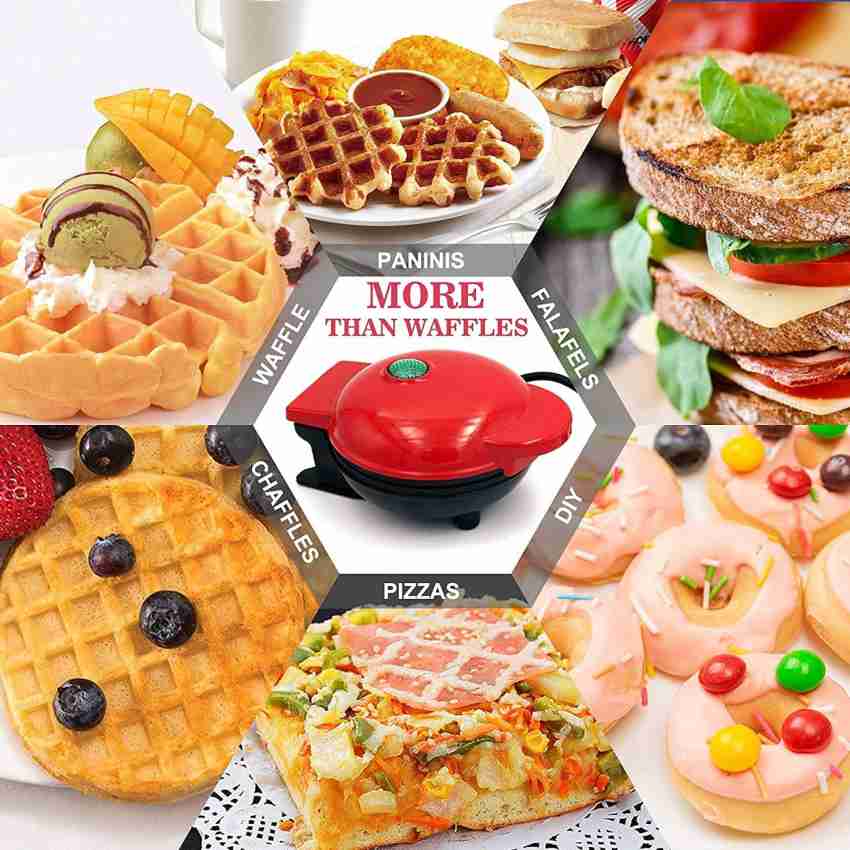 Mini Waffle Maker 4 Machine Individual Waffles Paninis Dash Mini