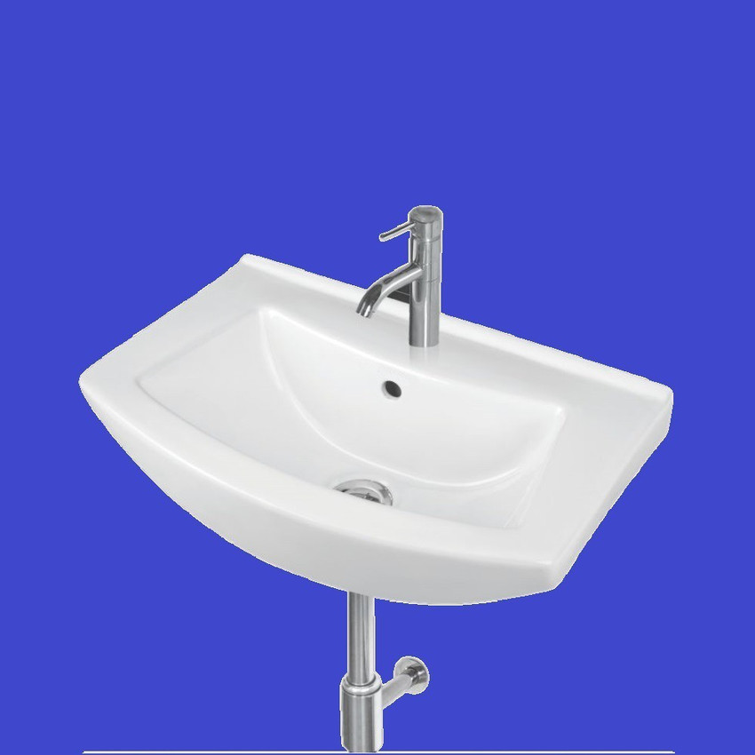 Vardhman Ceramics Wall Mounted Wash Basin Glossy Finish White Sink