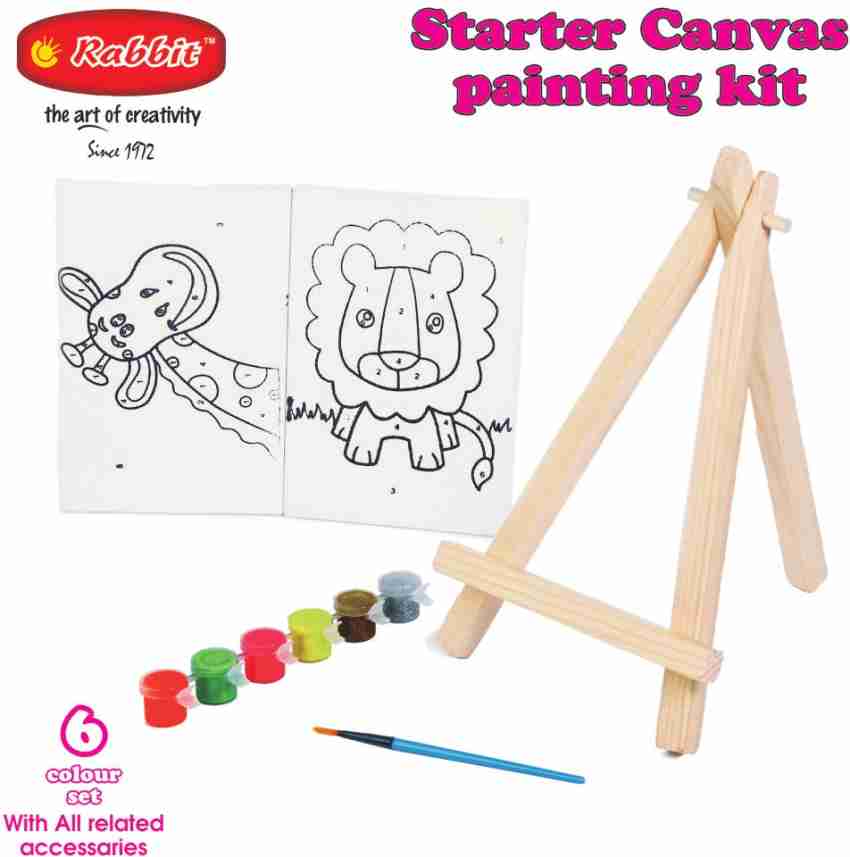  Rabbit CANVAS BOARD 4'*6' PACK OF 2 COMBO, Canvas for  painting, Canvas for Kids to paint, Canvas boards for beginners, Canvas for  painting, for acrylic painting, Combo includes 2 canvas boards