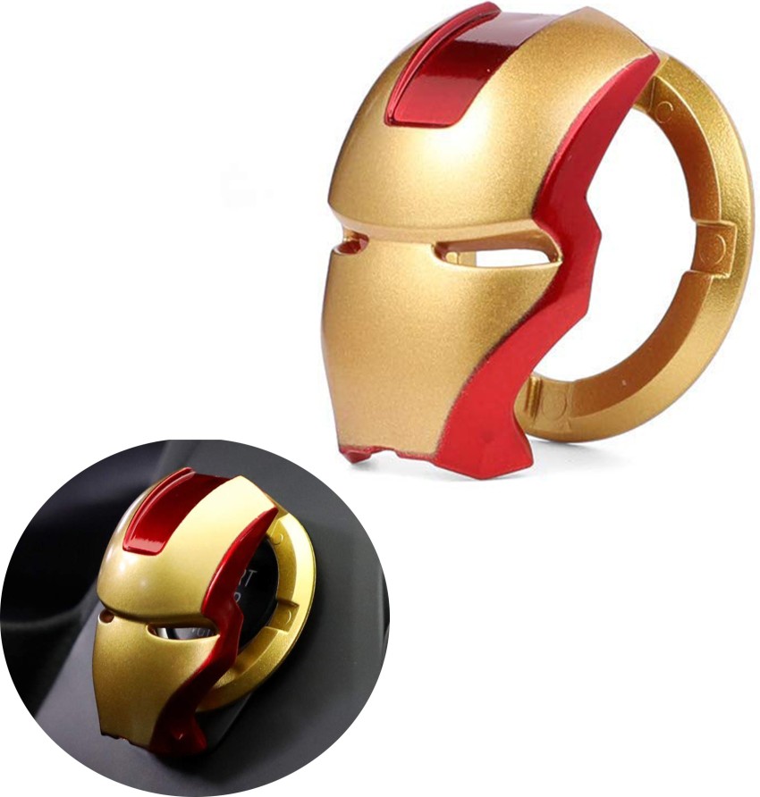 Selifaur Gold and Red Fiber Car Engine Start Stop Switch Lambo Style Button  Cover Decorative Auto Accessories Push Button Sticky Cover Car Interior  Iron Man Car Inverter Price in India - Buy
