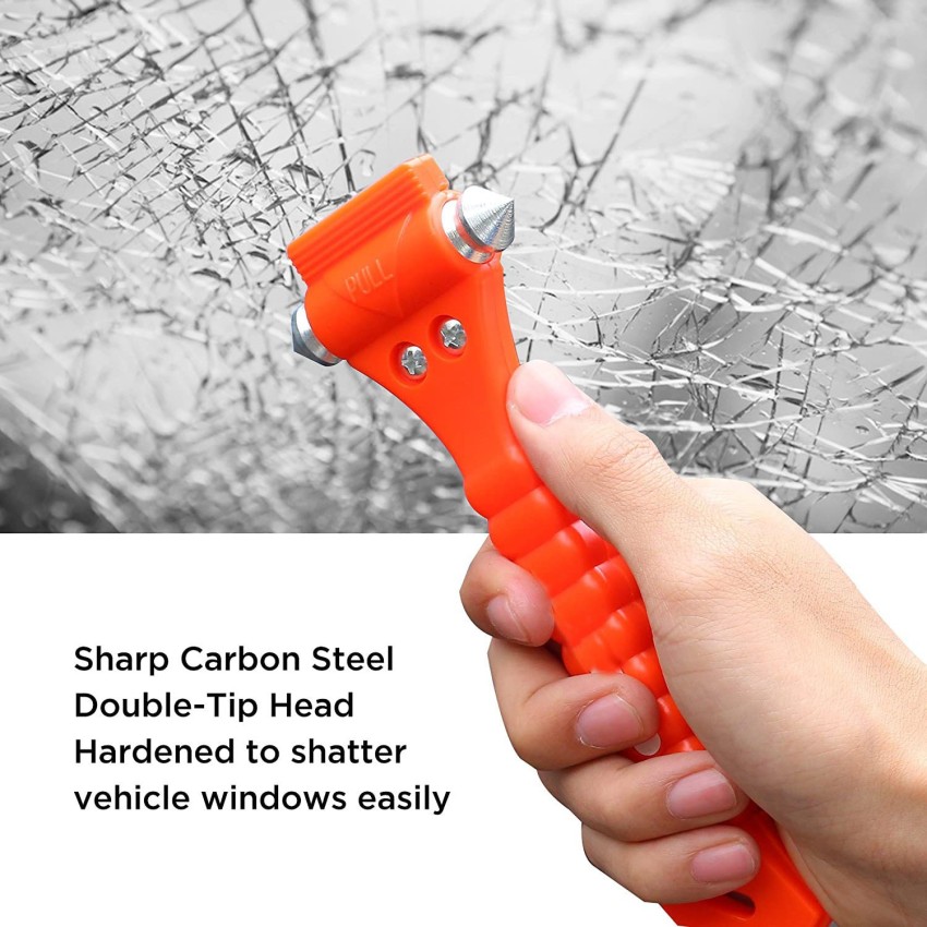 SafeHammer-Safe Hammer Glass Breaker, Car Window Breaker 