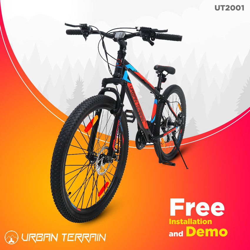 Urban Terrain UT2001 Steel MTB with 21 Shimano Gear and Installation services 27.5 T Mountain Cycle Price in India Buy Urban Terrain UT2001 Steel MTB with 21 Shimano Gear and Installation