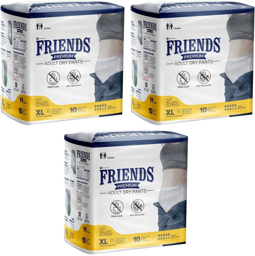 Friends Pullup Pant Style Adult Diapers - XL-XXL, 10's pack