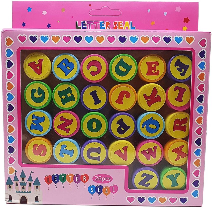 26 English alphabet/lot Assorted Mini Colorful Rubber Alphabet Letter  Stamps for Children, - AliExpress