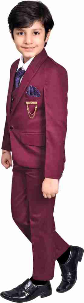 SEMINO 5 PIECE COAT SUIT Solid Boys Suit - Buy SEMINO 5 PIECE COAT SUIT  Solid Boys Suit Online at Best Prices in India