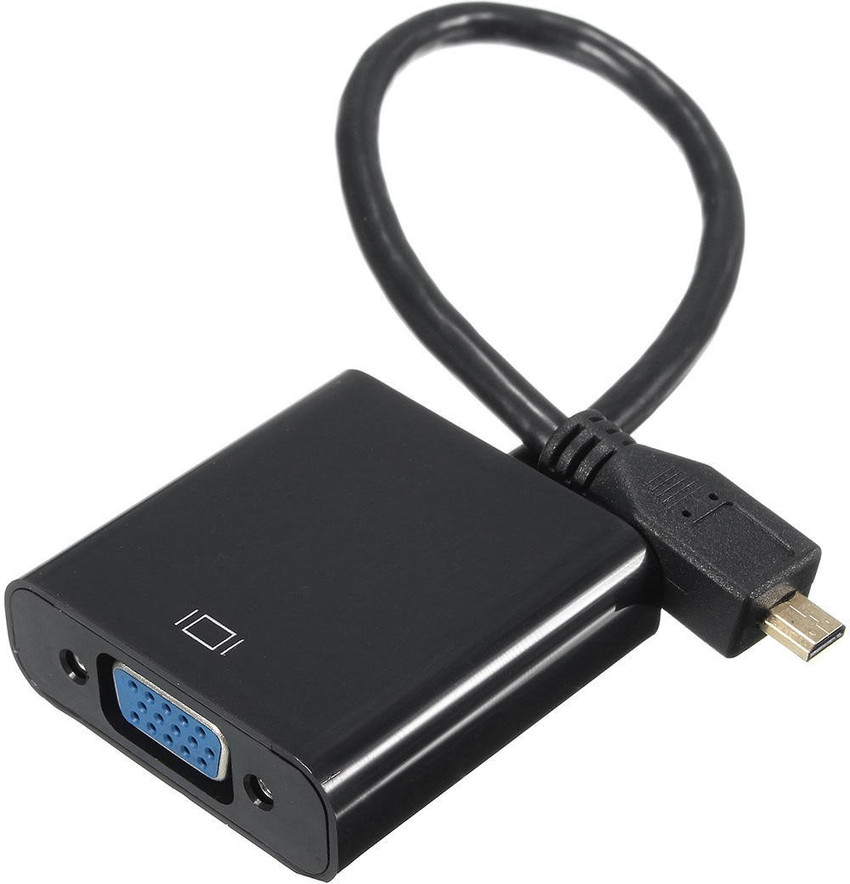 LipiWorld TV out Cable Micro HDMI Male to VGA Female Video