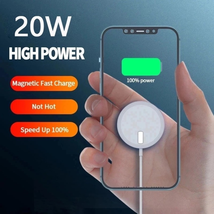Voiture 20 W Magnetic Wireless Charger For iPh 12 Pro Max Qi 20W PD Fast Wireless  Charging Charger Induction Pad Magsaf Charger Charging Pad Price in India -  Buy Voiture 20 W