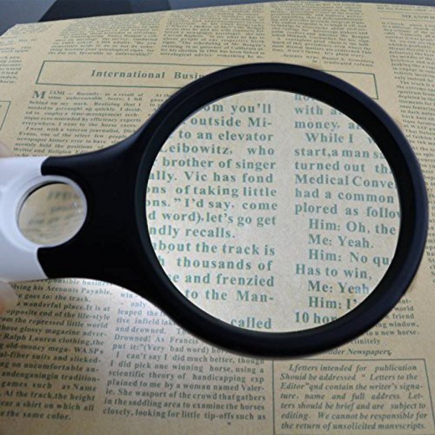 Lighted Reading Magnifier, Rechargeable Magnifying Glass With 33 Led Light,  Handheld Magnifying Magnifier, Illuminated Magnifying Glass For Seniors, J