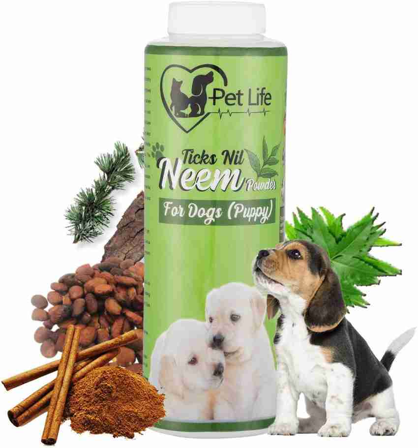 Pet Life Pure Organic Ticks Nil Neem Powder For Dog Puppy