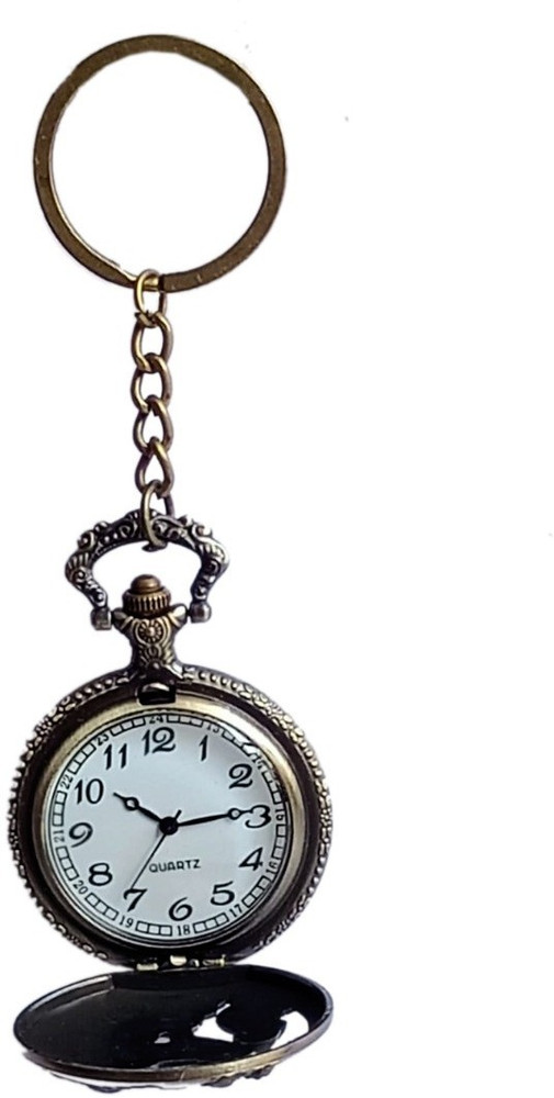 NAVBEAUTY Monkey Vintage Pocket Watch Metal Keychain and Keyring