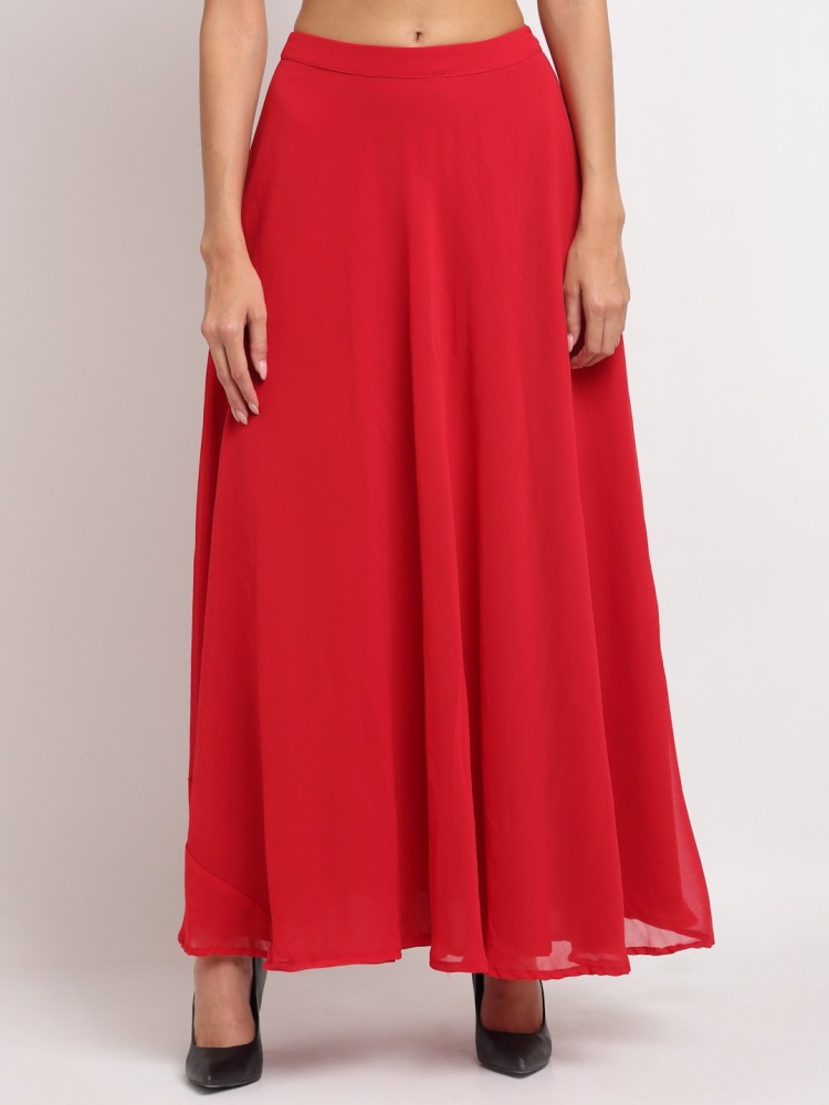 Long skirt red outlet colour