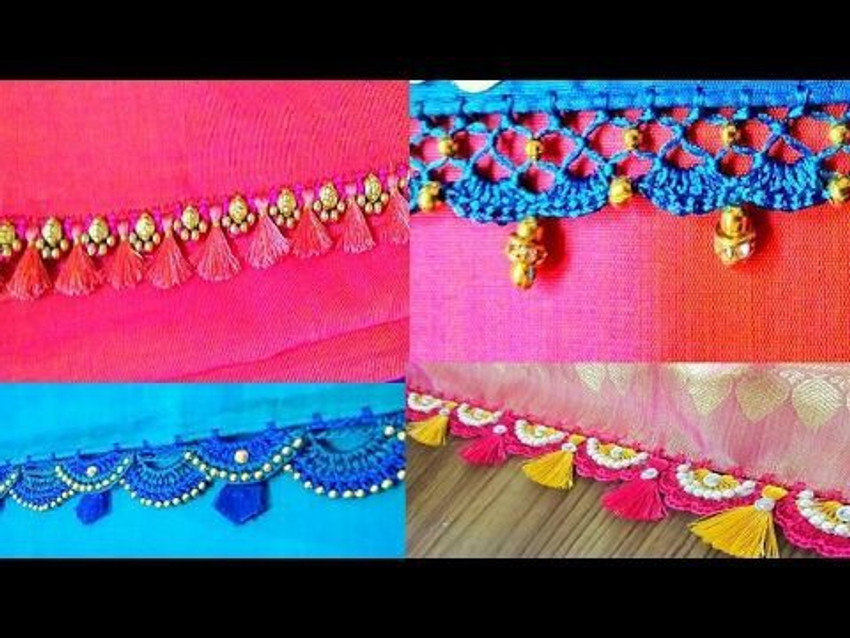 Crystal beads clearance saree kuchu