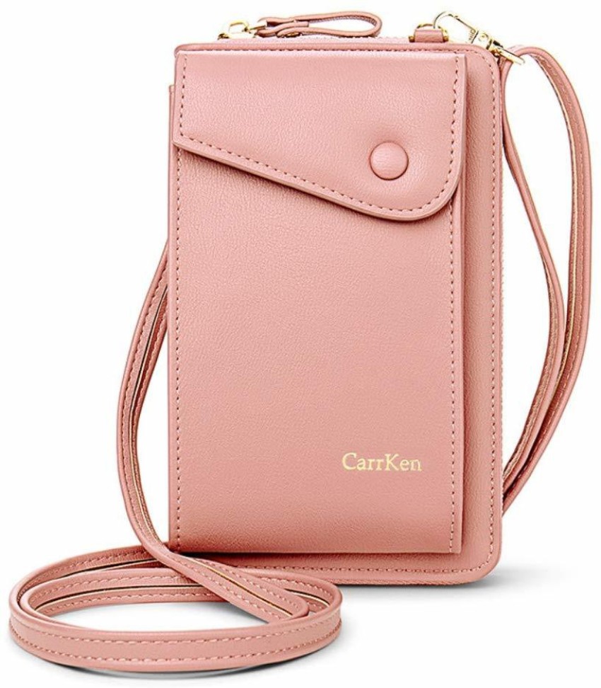 PALAY Women Crossbody Phone Bag Ladies Wallet Small Soft PU  Leather Cell Phone Purse Mini Shoulder Bag with Strap Card Slots (Pink2)  Shoulder Bag - Shoulder Bag