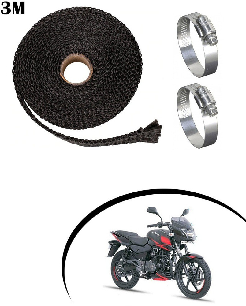 Giinix 3 Meter Black Bike Silencer Wrap With 2 Clamp for Pulsar 150 Bike Exhaust Heat Shield Price in India Buy Giinix 3 Meter Black Bike Silencer Wrap With 2 Clamp