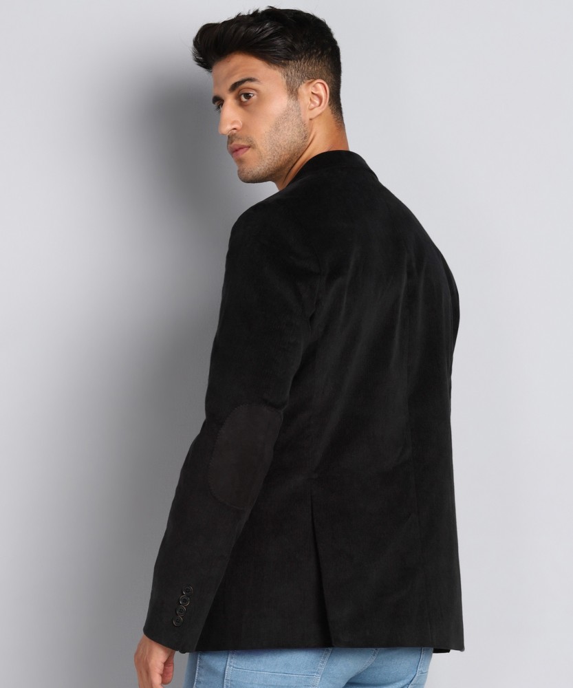 Black suede blazer mens sale