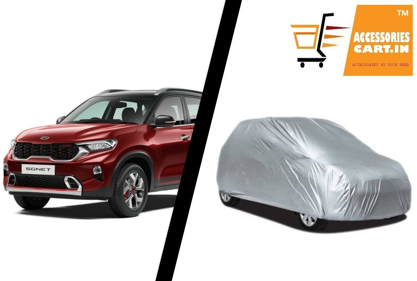 Accessories cart Car Cover For Kia Sonet With Mirror Pockets
