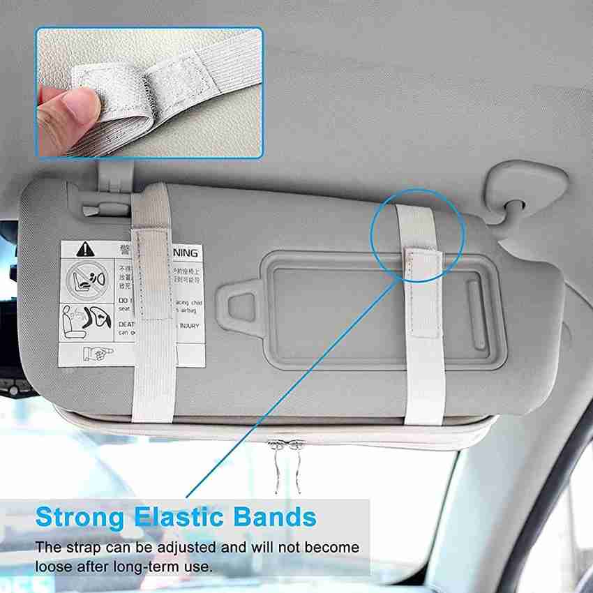 STHIRA Leather Car Sun Visor Organizer Auto Interior Accessories